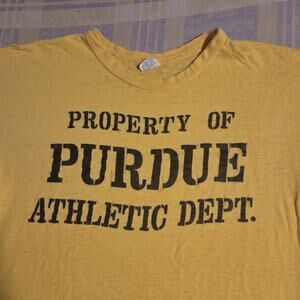 Vintage 1960s Purdue Athletic Department Property Artex Cotton T Shirt Thrashed